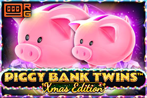 Piggy Bank Twins Xmas